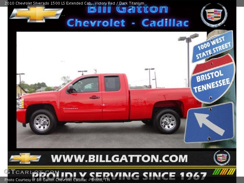 Victory Red / Dark Titanium 2010 Chevrolet Silverado 1500 LS Extended Cab