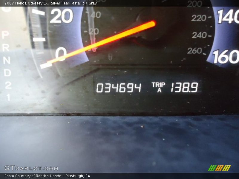 Silver Pearl Metallic / Gray 2007 Honda Odyssey EX