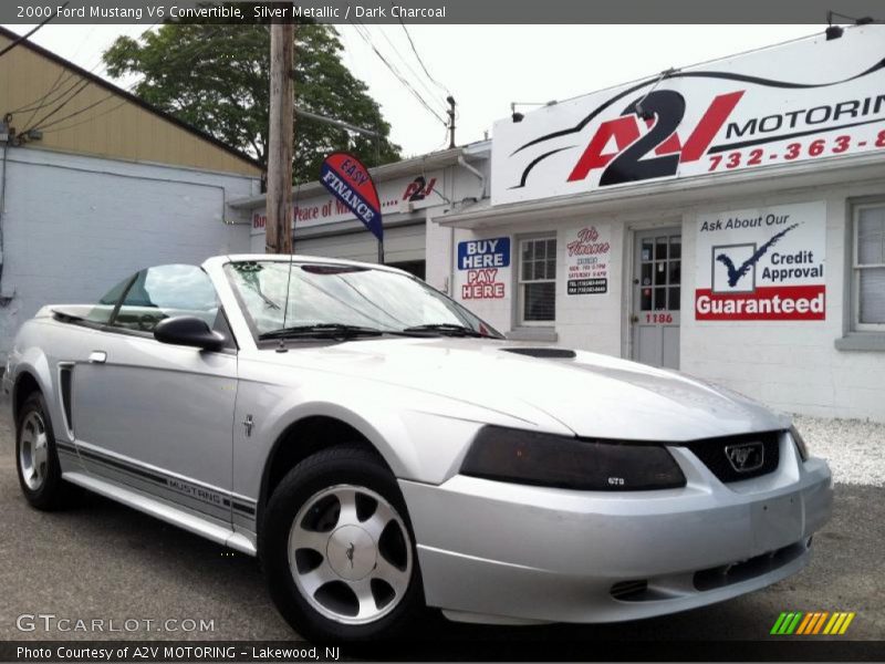 Silver Metallic / Dark Charcoal 2000 Ford Mustang V6 Convertible