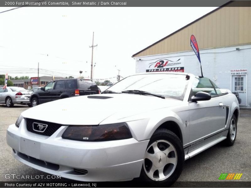 Silver Metallic / Dark Charcoal 2000 Ford Mustang V6 Convertible