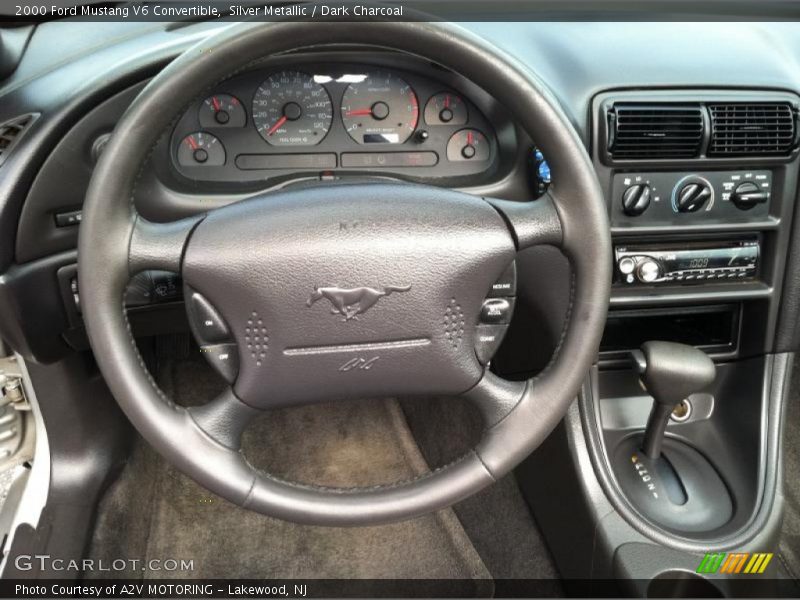Silver Metallic / Dark Charcoal 2000 Ford Mustang V6 Convertible