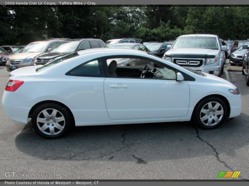 Taffeta White / Gray 2009 Honda Civic LX Coupe