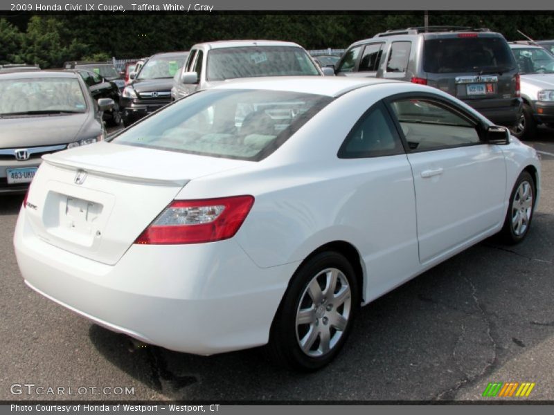 Taffeta White / Gray 2009 Honda Civic LX Coupe