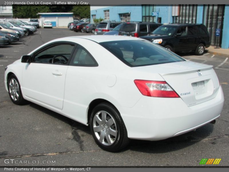 Taffeta White / Gray 2009 Honda Civic LX Coupe