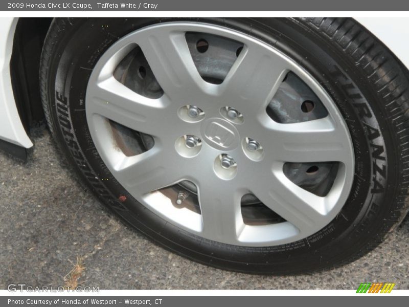 Taffeta White / Gray 2009 Honda Civic LX Coupe