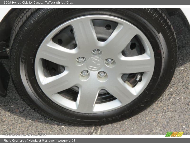 Taffeta White / Gray 2009 Honda Civic LX Coupe