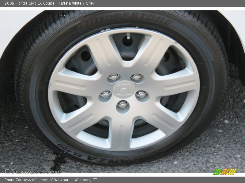 Taffeta White / Gray 2009 Honda Civic LX Coupe