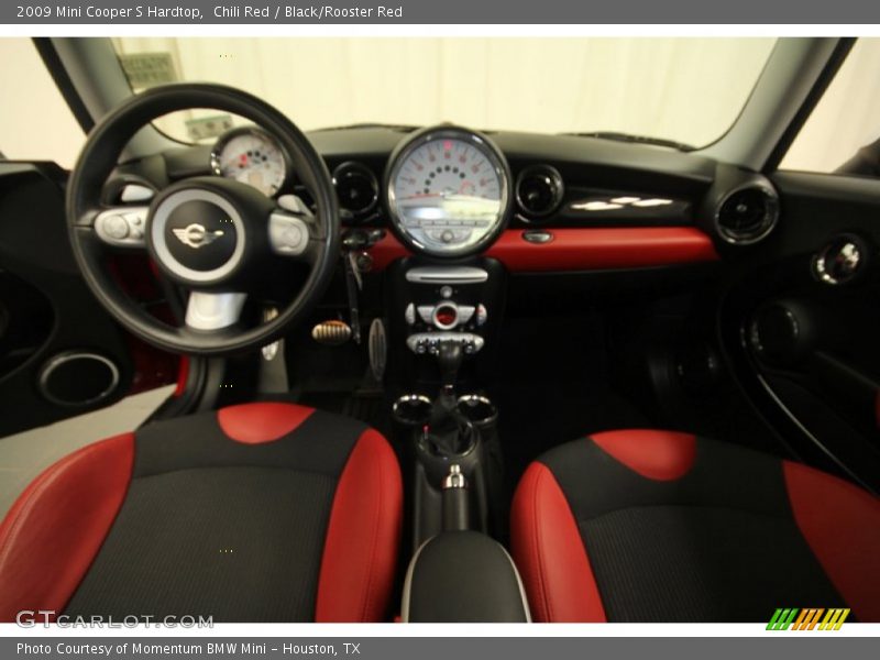Chili Red / Black/Rooster Red 2009 Mini Cooper S Hardtop