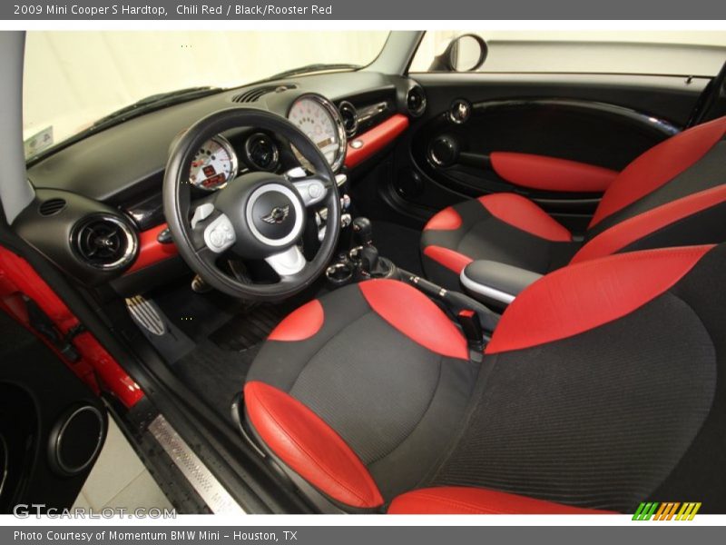 Chili Red / Black/Rooster Red 2009 Mini Cooper S Hardtop
