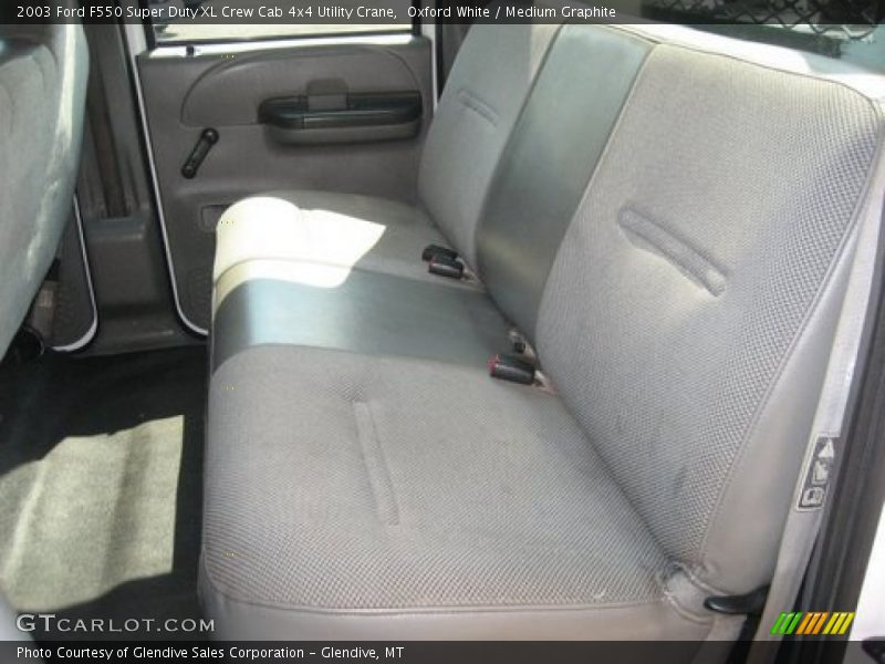 Oxford White / Medium Graphite 2003 Ford F550 Super Duty XL Crew Cab 4x4 Utility Crane