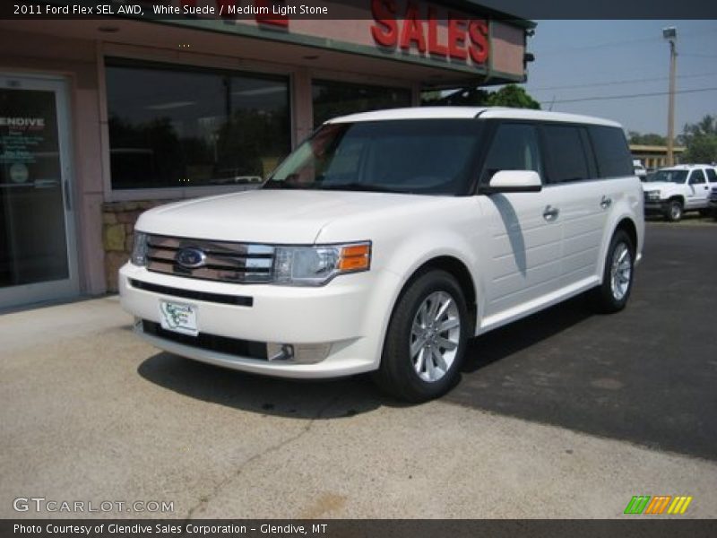 White Suede / Medium Light Stone 2011 Ford Flex SEL AWD