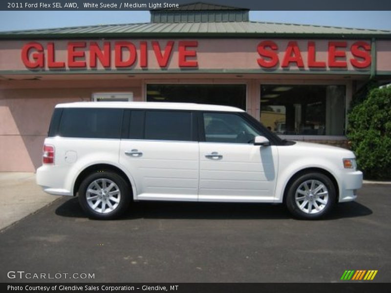 White Suede / Medium Light Stone 2011 Ford Flex SEL AWD