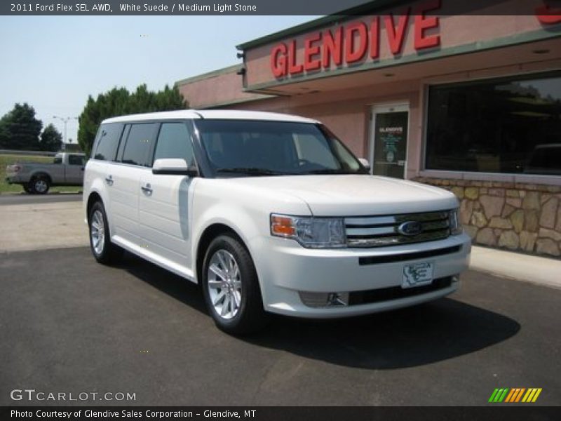 White Suede / Medium Light Stone 2011 Ford Flex SEL AWD