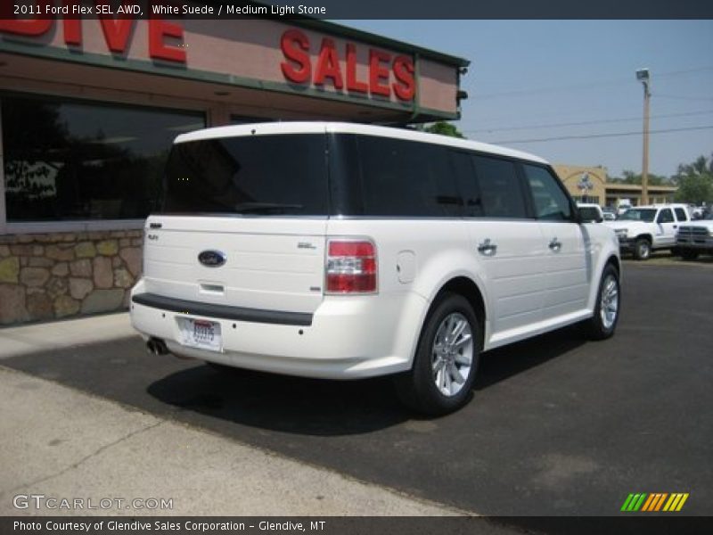 White Suede / Medium Light Stone 2011 Ford Flex SEL AWD