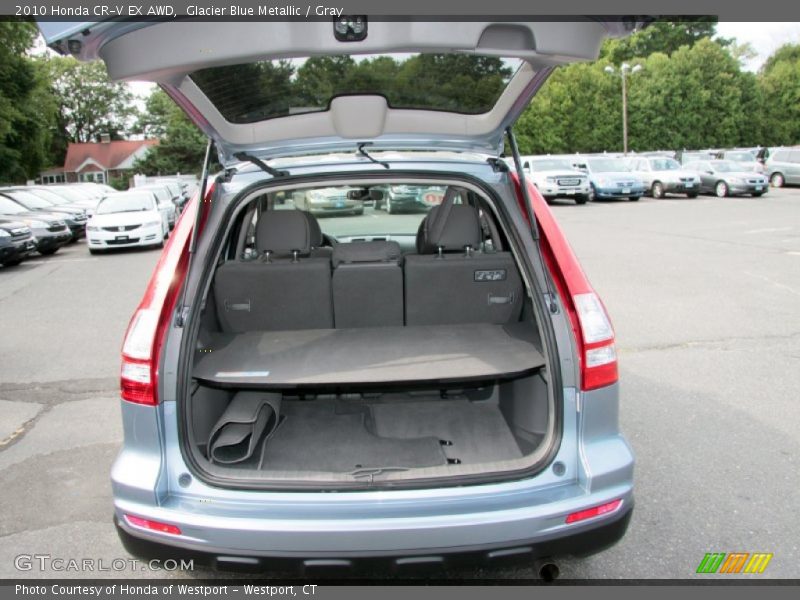 Glacier Blue Metallic / Gray 2010 Honda CR-V EX AWD
