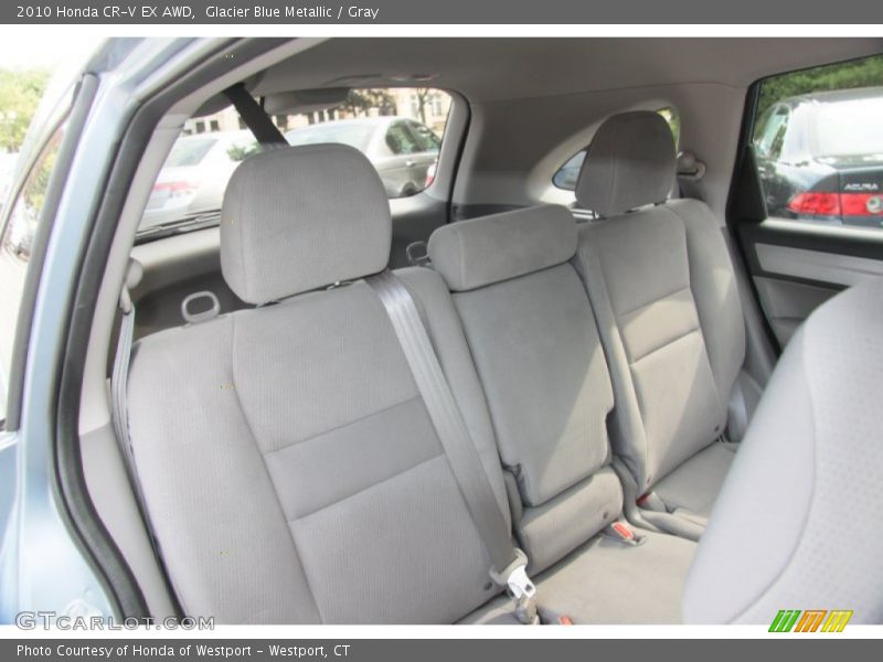 Glacier Blue Metallic / Gray 2010 Honda CR-V EX AWD