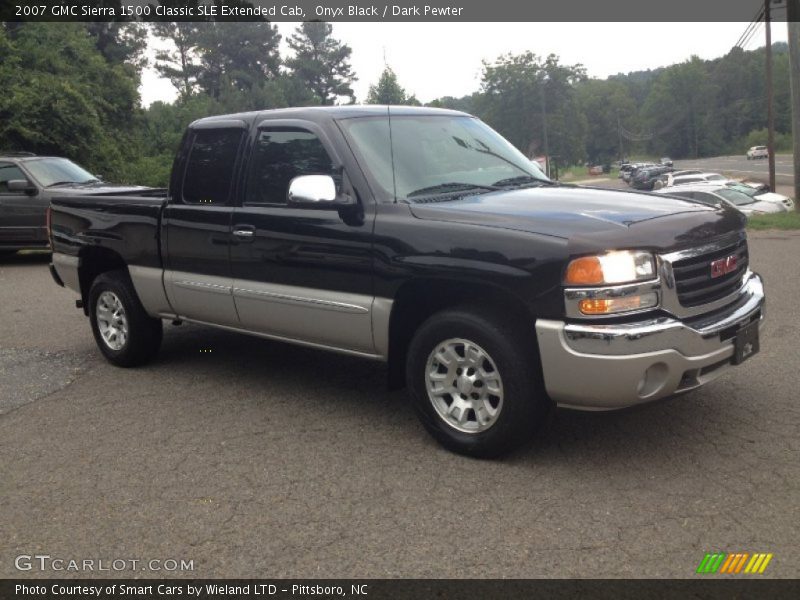 Onyx Black / Dark Pewter 2007 GMC Sierra 1500 Classic SLE Extended Cab