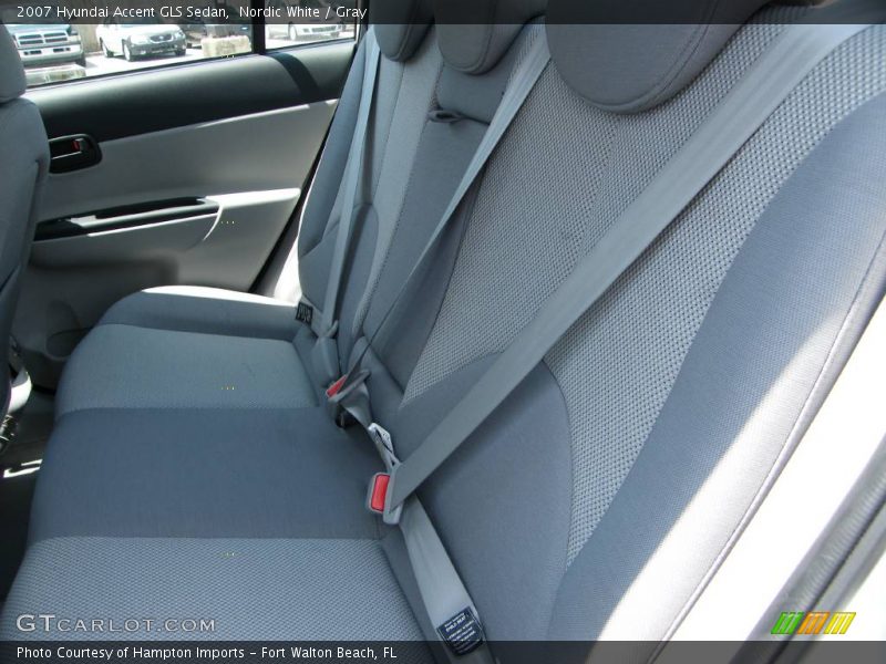 Nordic White / Gray 2007 Hyundai Accent GLS Sedan