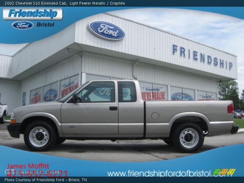 Light Pewter Metallic / Graphite 2002 Chevrolet S10 Extended Cab
