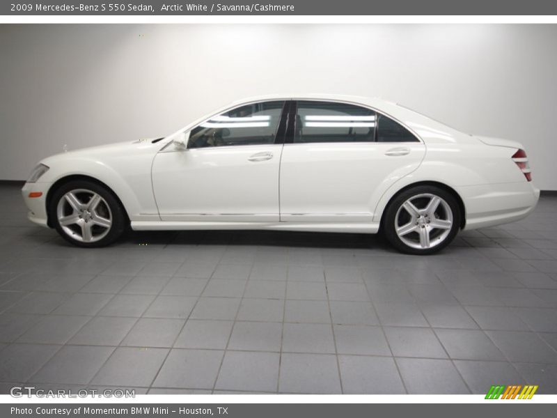 Arctic White / Savanna/Cashmere 2009 Mercedes-Benz S 550 Sedan