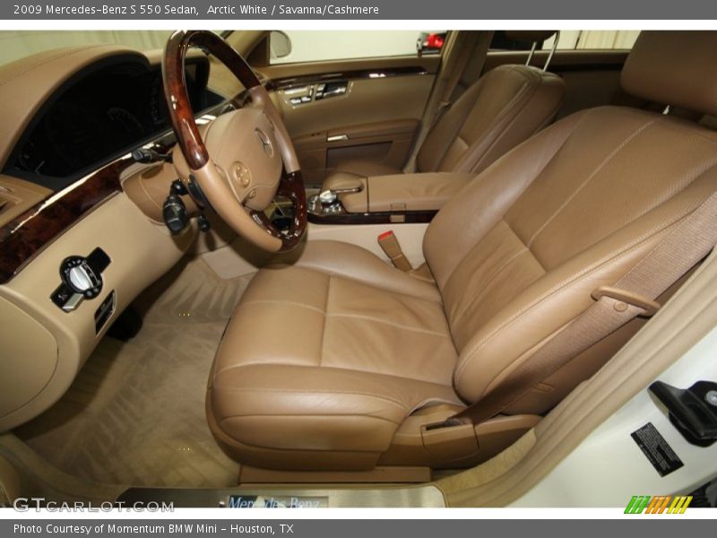 Arctic White / Savanna/Cashmere 2009 Mercedes-Benz S 550 Sedan