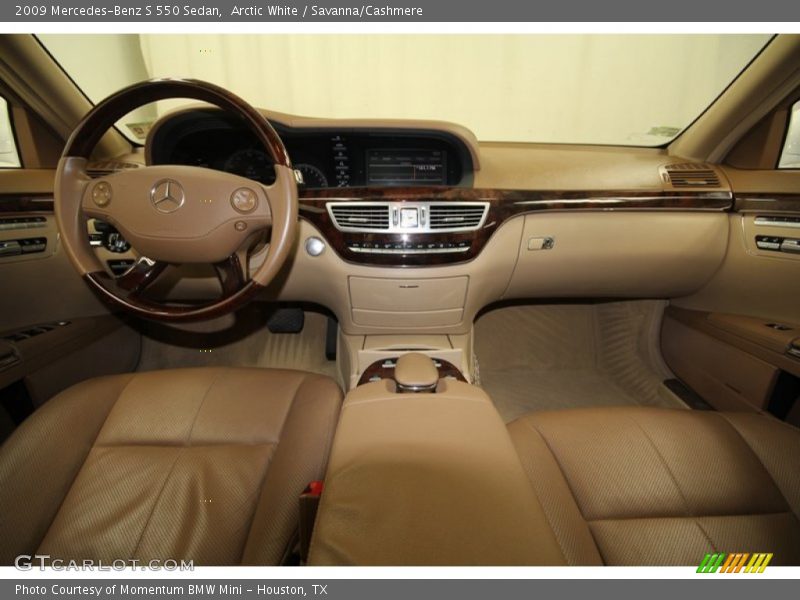 Arctic White / Savanna/Cashmere 2009 Mercedes-Benz S 550 Sedan