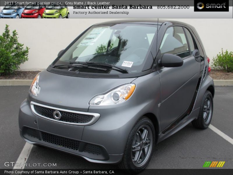 Grey Matte / Black Leather 2013 Smart fortwo passion coupe