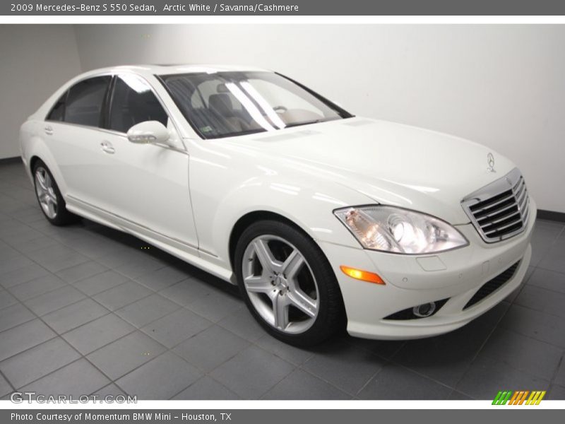 Arctic White / Savanna/Cashmere 2009 Mercedes-Benz S 550 Sedan