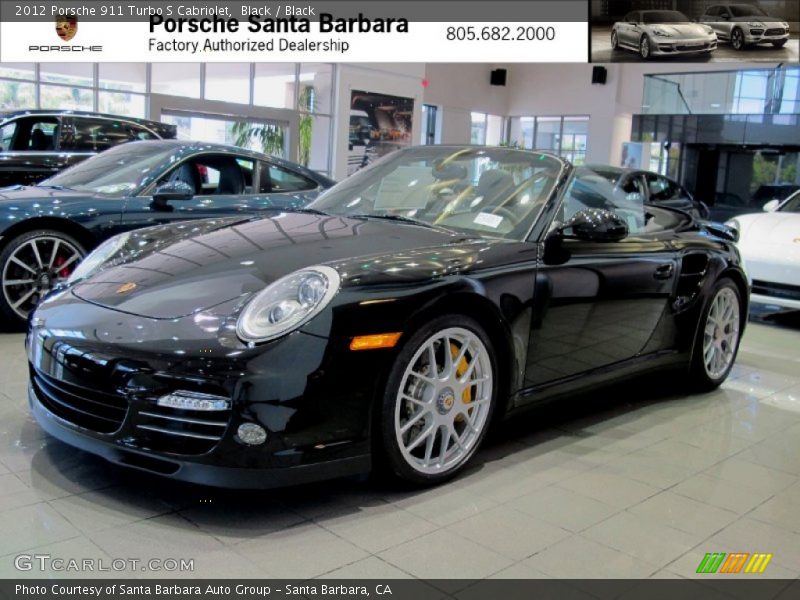 Black / Black 2012 Porsche 911 Turbo S Cabriolet