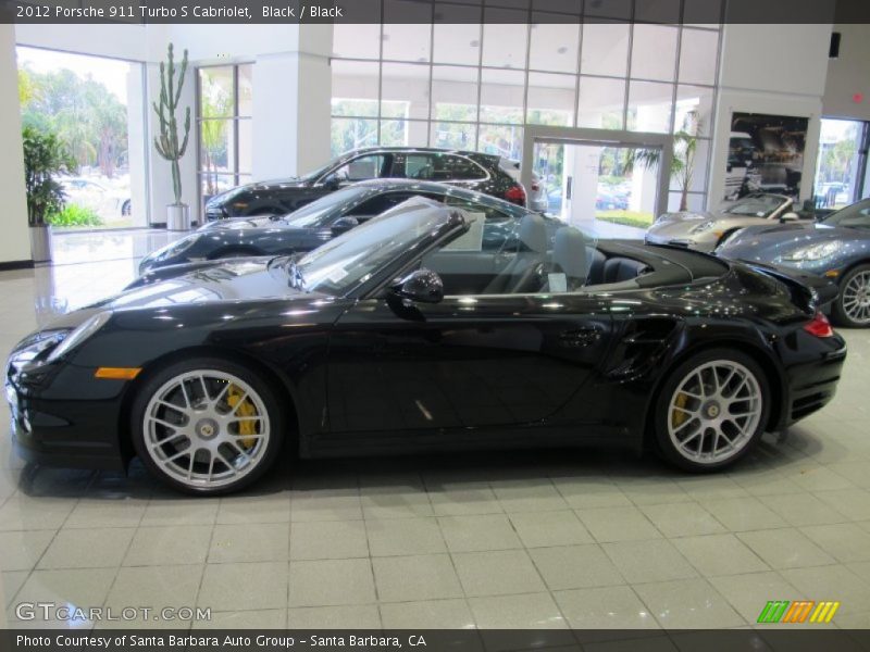 Black / Black 2012 Porsche 911 Turbo S Cabriolet