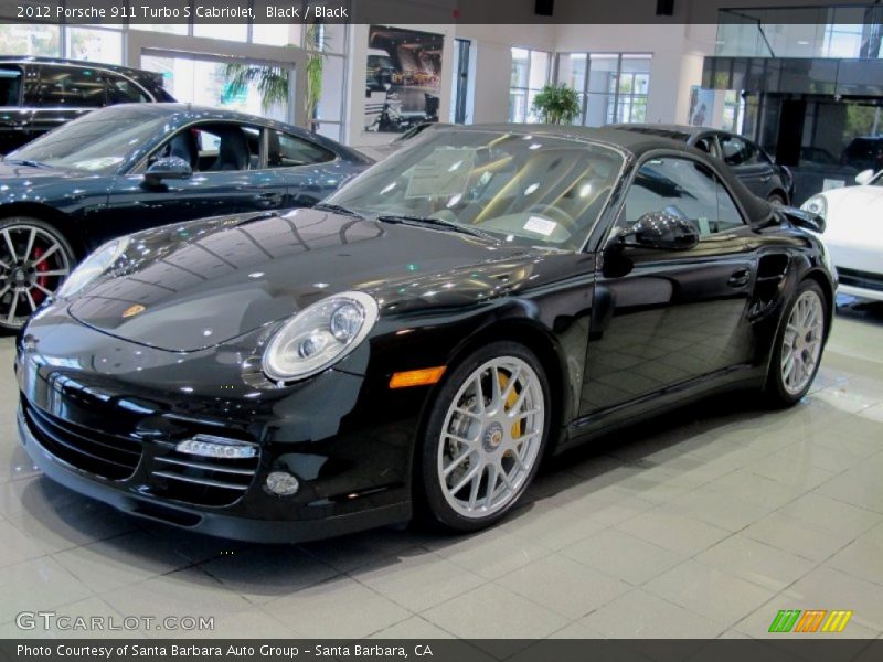 Black / Black 2012 Porsche 911 Turbo S Cabriolet