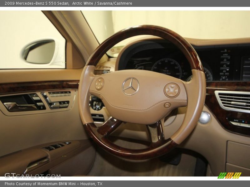 Arctic White / Savanna/Cashmere 2009 Mercedes-Benz S 550 Sedan
