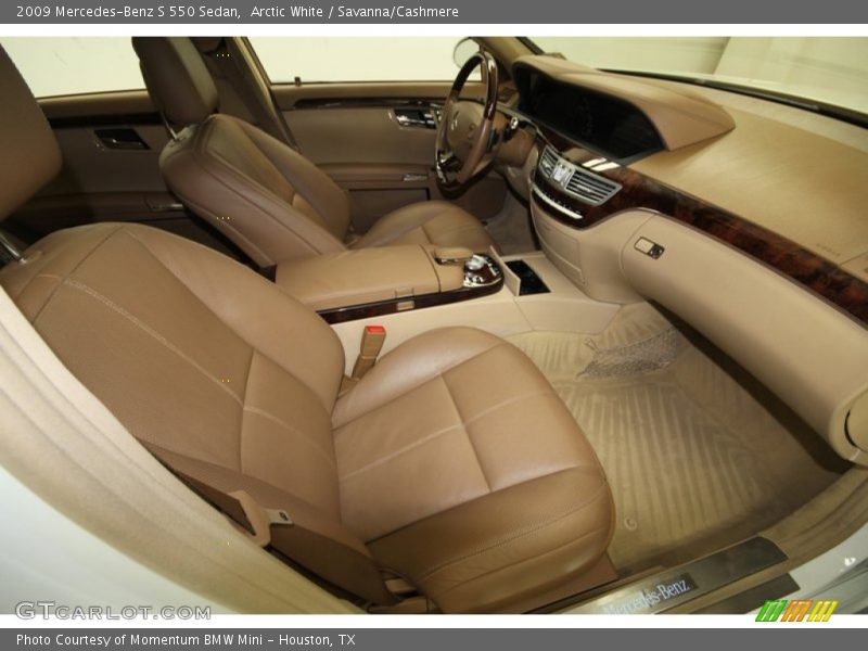 Arctic White / Savanna/Cashmere 2009 Mercedes-Benz S 550 Sedan
