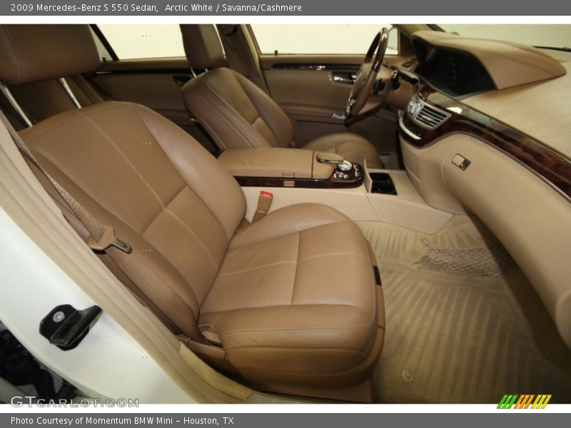 Arctic White / Savanna/Cashmere 2009 Mercedes-Benz S 550 Sedan