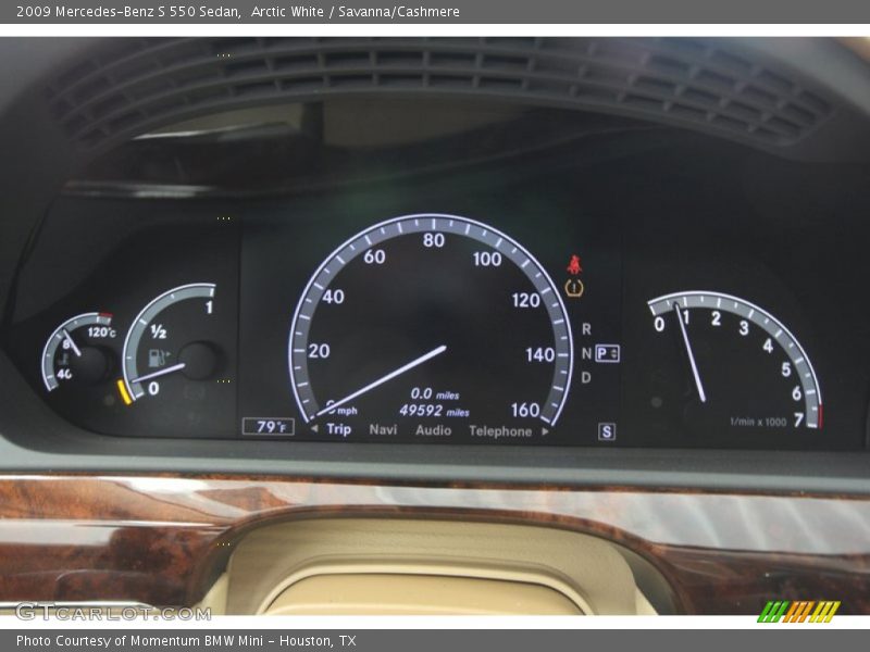 Arctic White / Savanna/Cashmere 2009 Mercedes-Benz S 550 Sedan