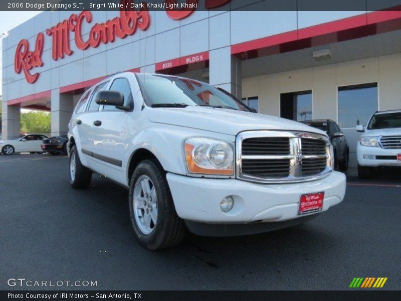 Bright White / Dark Khaki/Light Khaki 2006 Dodge Durango SLT