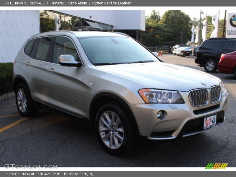 Mineral Silver Metallic / Oyster Nevada Leather 2011 BMW X3 xDrive 35i