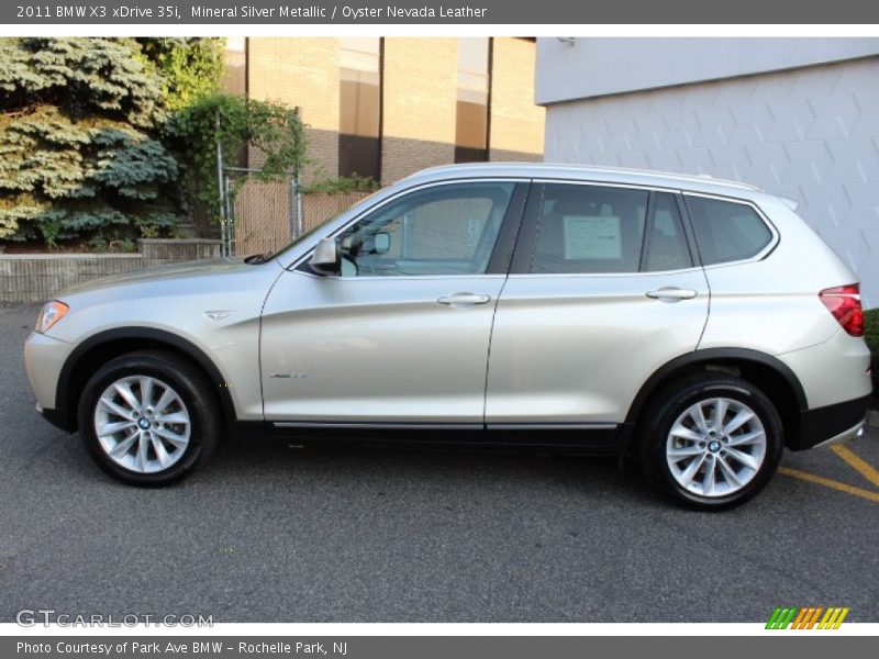 Mineral Silver Metallic / Oyster Nevada Leather 2011 BMW X3 xDrive 35i