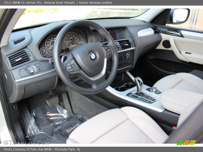 Mineral Silver Metallic / Oyster Nevada Leather 2011 BMW X3 xDrive 35i