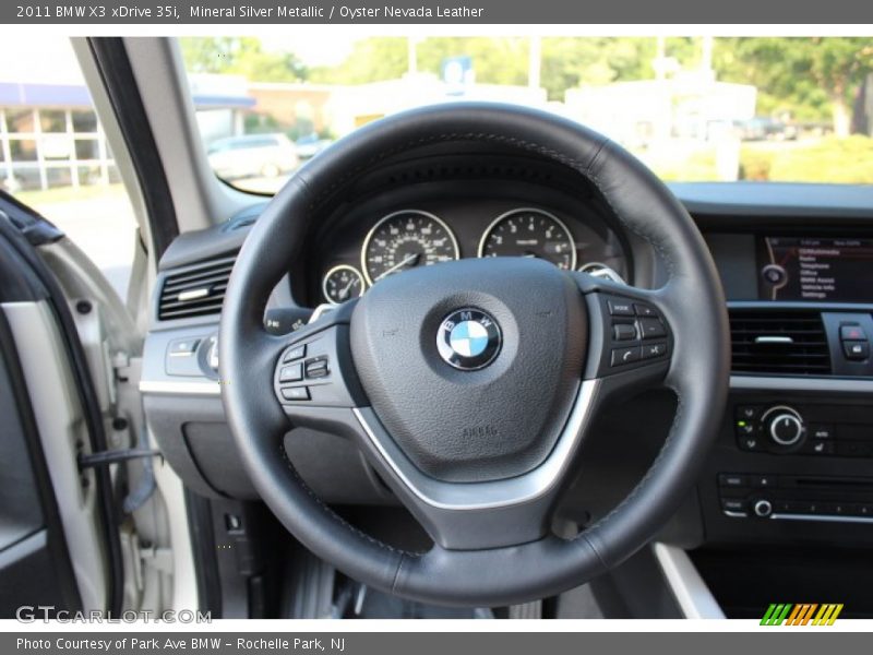 Mineral Silver Metallic / Oyster Nevada Leather 2011 BMW X3 xDrive 35i