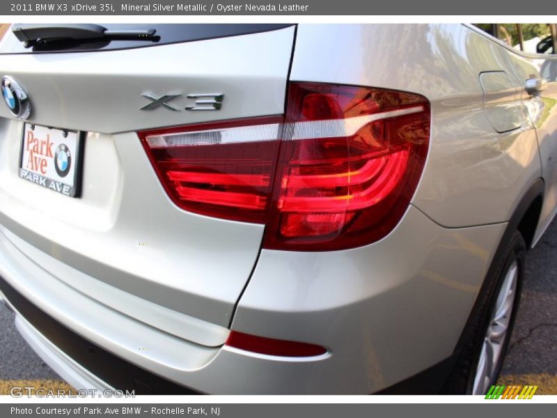 Mineral Silver Metallic / Oyster Nevada Leather 2011 BMW X3 xDrive 35i