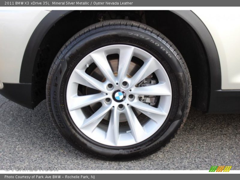 Mineral Silver Metallic / Oyster Nevada Leather 2011 BMW X3 xDrive 35i