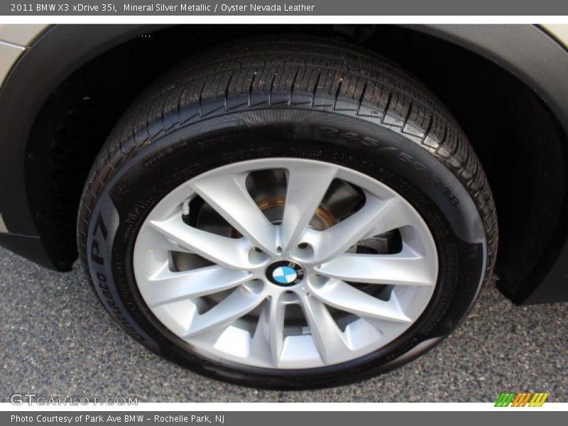 Mineral Silver Metallic / Oyster Nevada Leather 2011 BMW X3 xDrive 35i