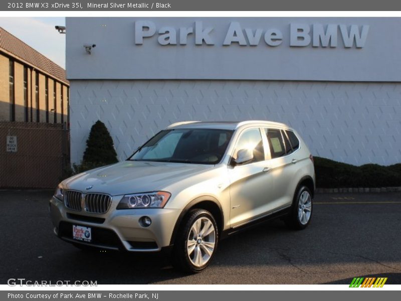 Mineral Silver Metallic / Black 2012 BMW X3 xDrive 35i
