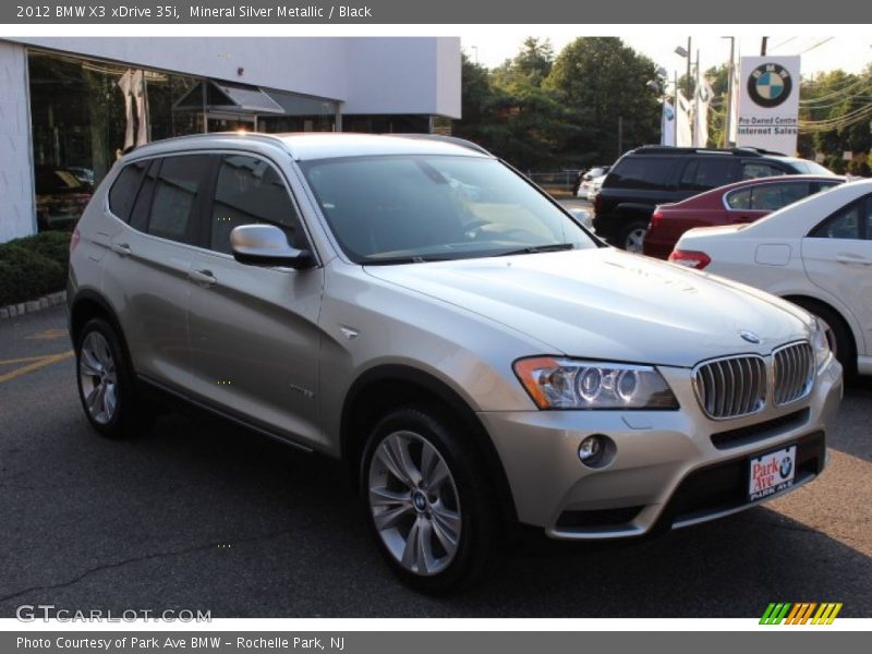 Mineral Silver Metallic / Black 2012 BMW X3 xDrive 35i