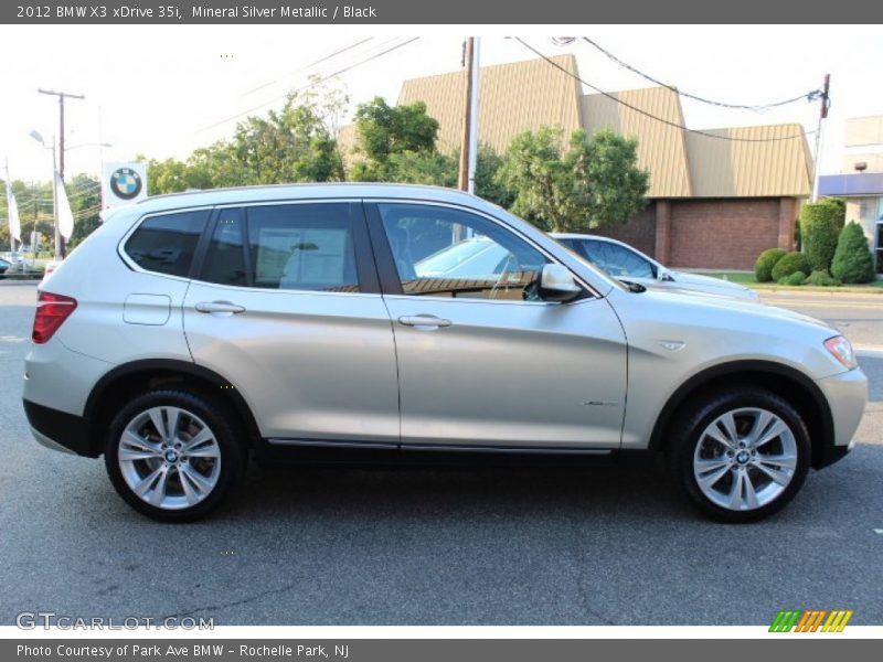 Mineral Silver Metallic / Black 2012 BMW X3 xDrive 35i