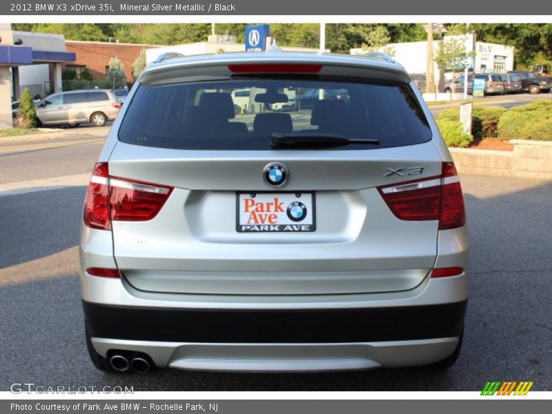 Mineral Silver Metallic / Black 2012 BMW X3 xDrive 35i