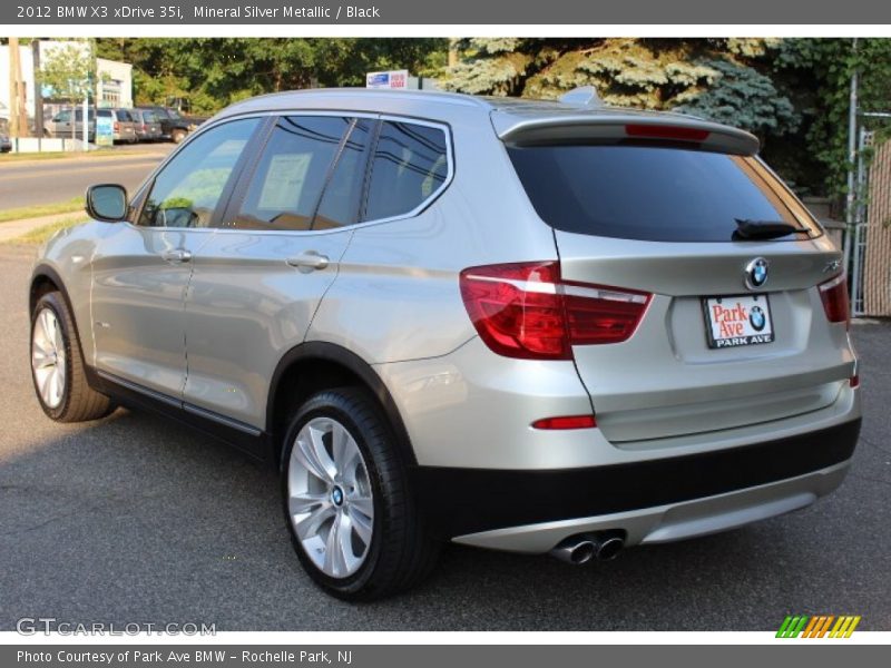 Mineral Silver Metallic / Black 2012 BMW X3 xDrive 35i