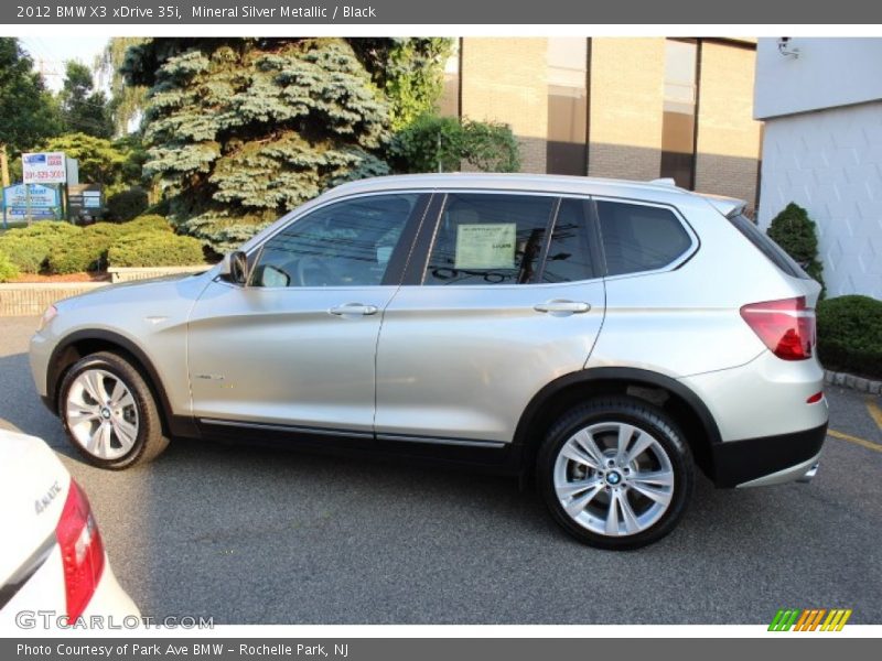 Mineral Silver Metallic / Black 2012 BMW X3 xDrive 35i
