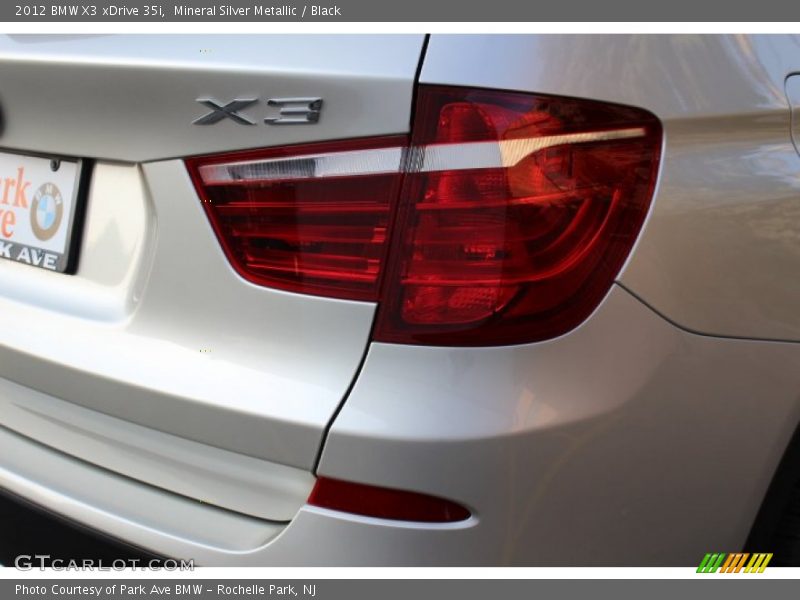 Mineral Silver Metallic / Black 2012 BMW X3 xDrive 35i